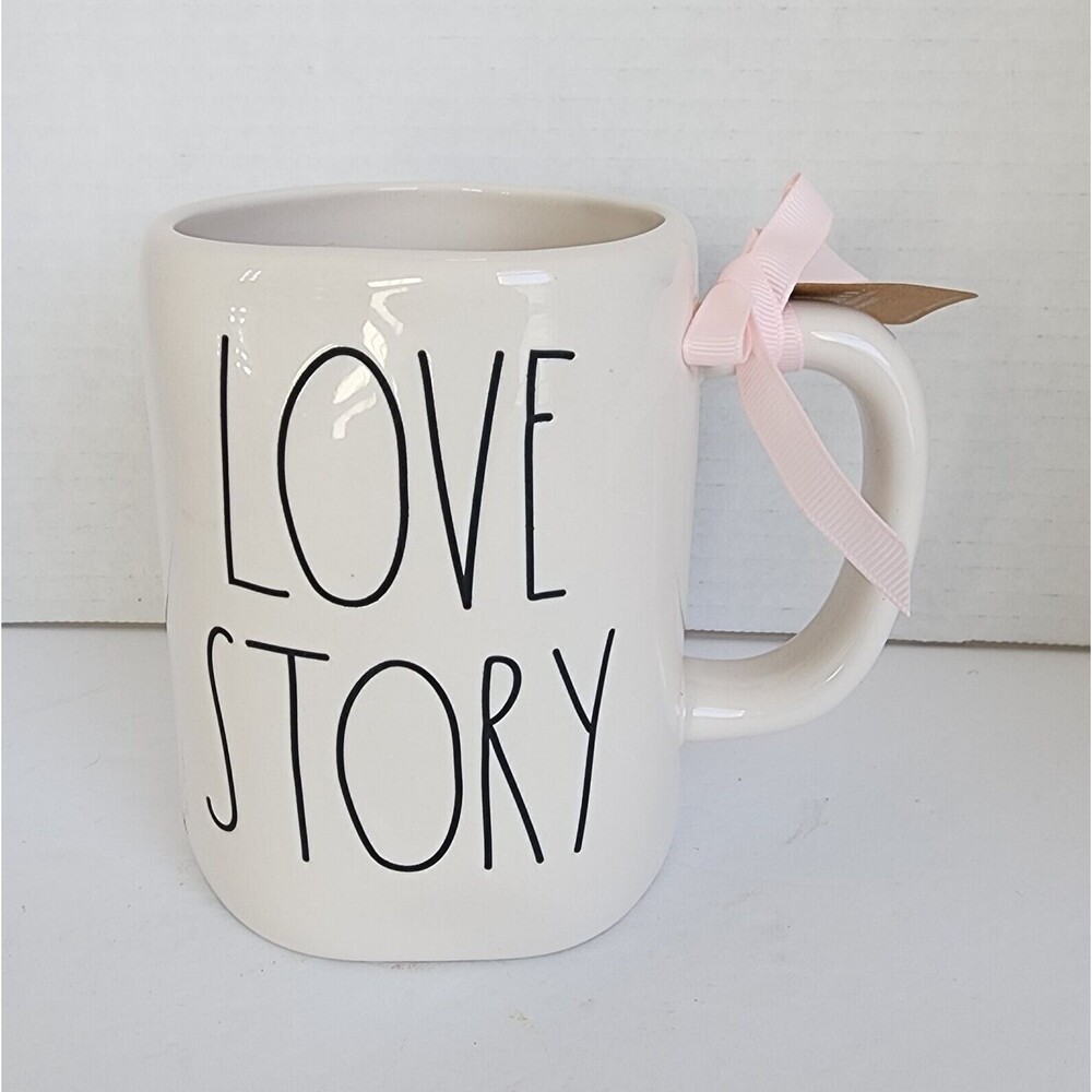 Rae Dunn Disney Ceramic Mug BELLE Princess LOVE STORY Double Sided Artesian New